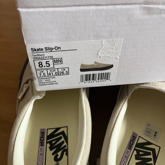 Vans Skate Slip- on Tan Black Women 10.0 US - Picture 11 of 11